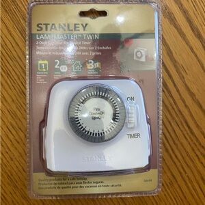 Stanley LampMaster Twin Timer in White